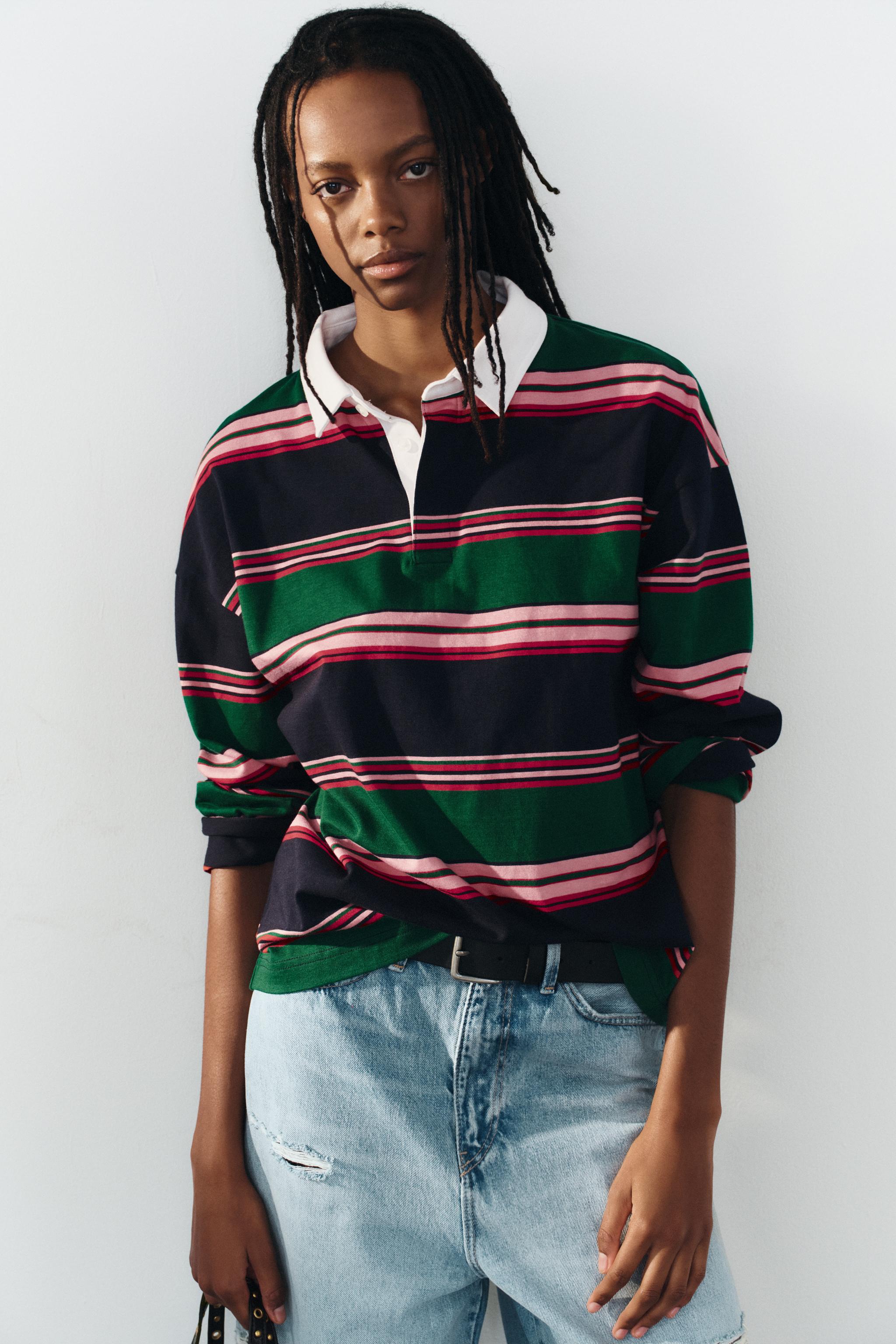 STRIPED CONTRAST POLO SHIRT